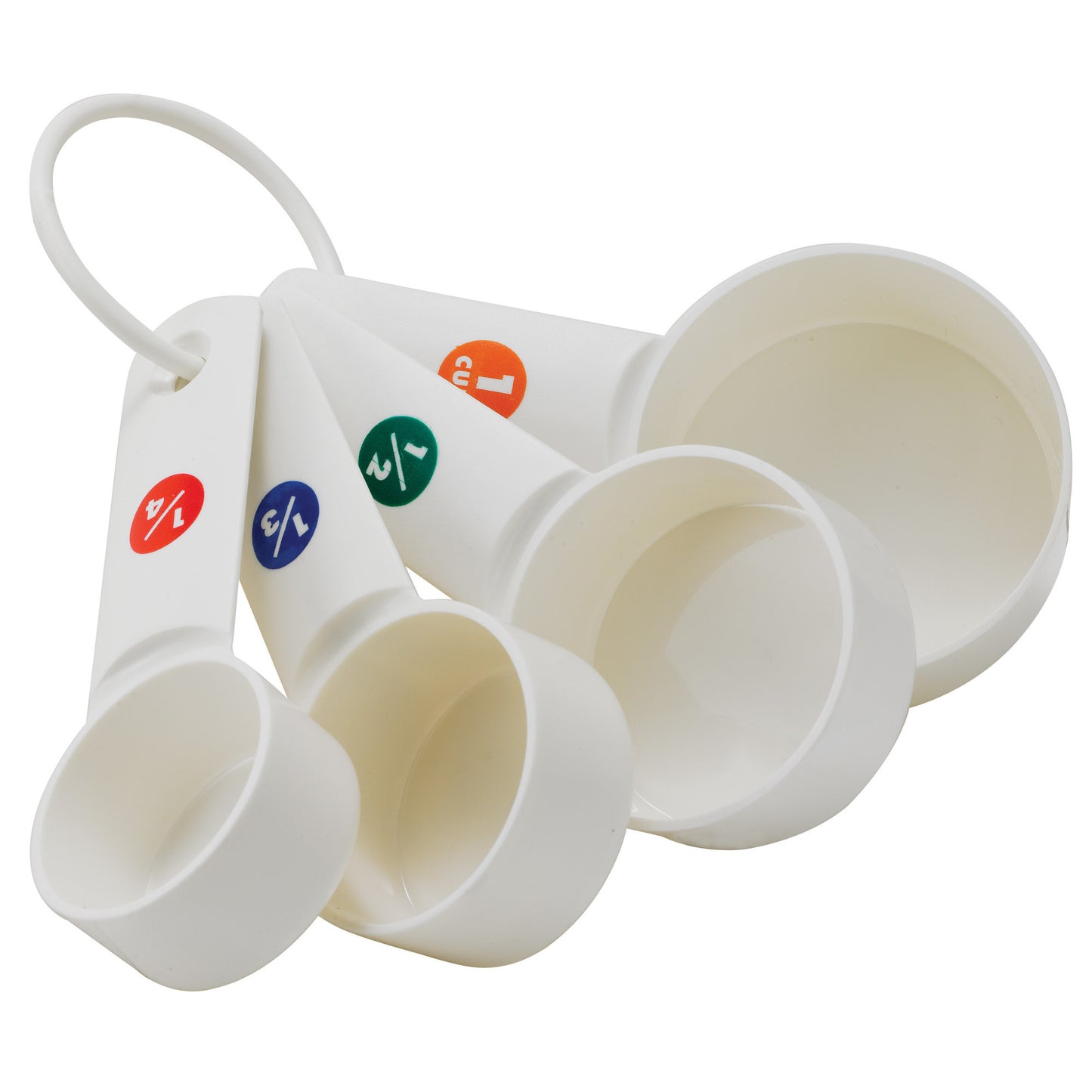 MCPP-4 - Measuring Cup Set, 4pcs, White Plastic