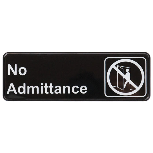 SGN-331 - Information Signs, 9"W x 3"H - SGN-331 - No Admittance
