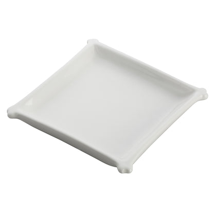 WDP018-101 - 4-1/4" Porcelain Square Dish, Bright White, 36 pcs/case