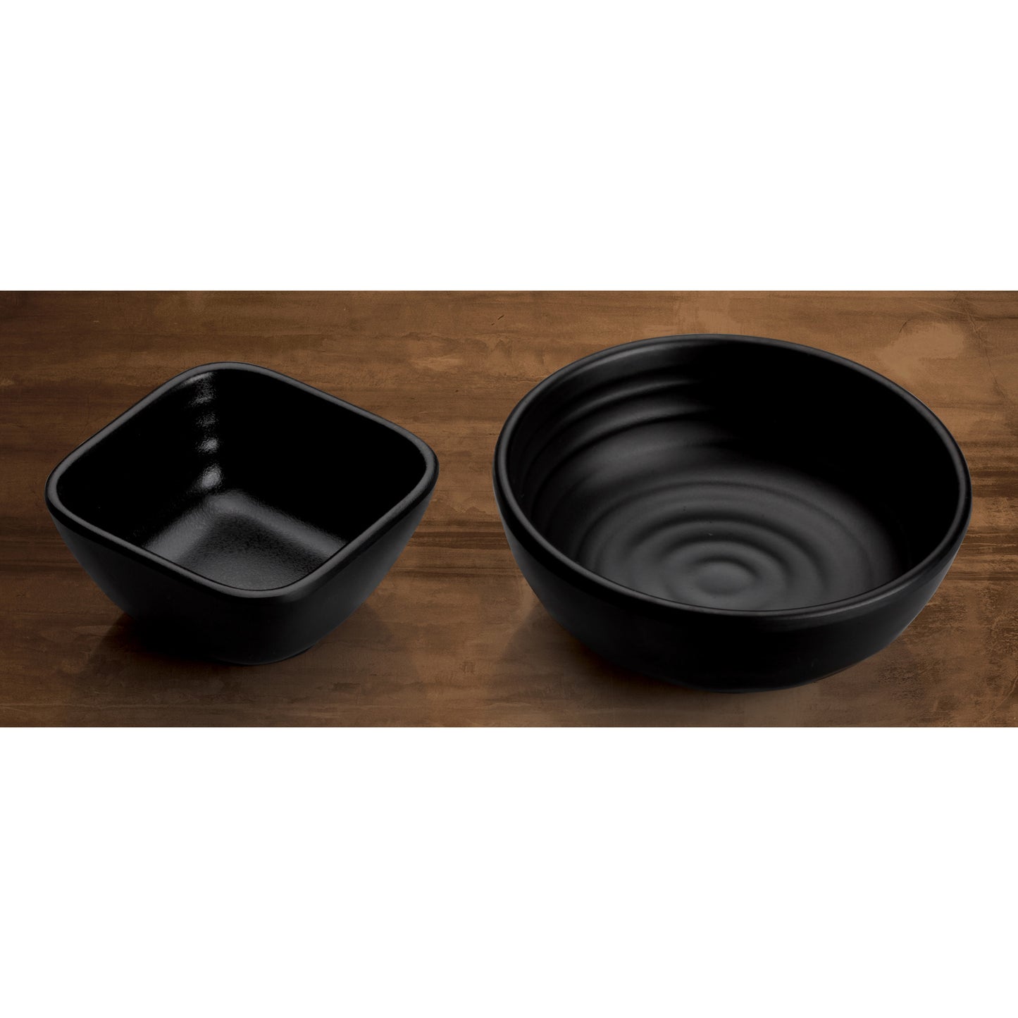 WDM017-302 - 4" Melamine Round Dish Bowl, Black, 48pcs/case