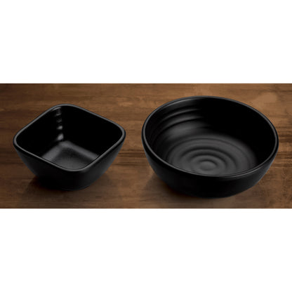WDM017-302 - 4" Melamine Round Dish Bowl, Black, 48pcs/case