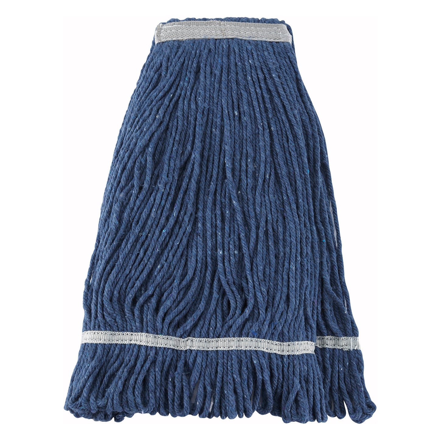 MOP-24 - Premium Cotton-Poly Blend Looped End Wet Mop Head - Blue - 24oz/600g