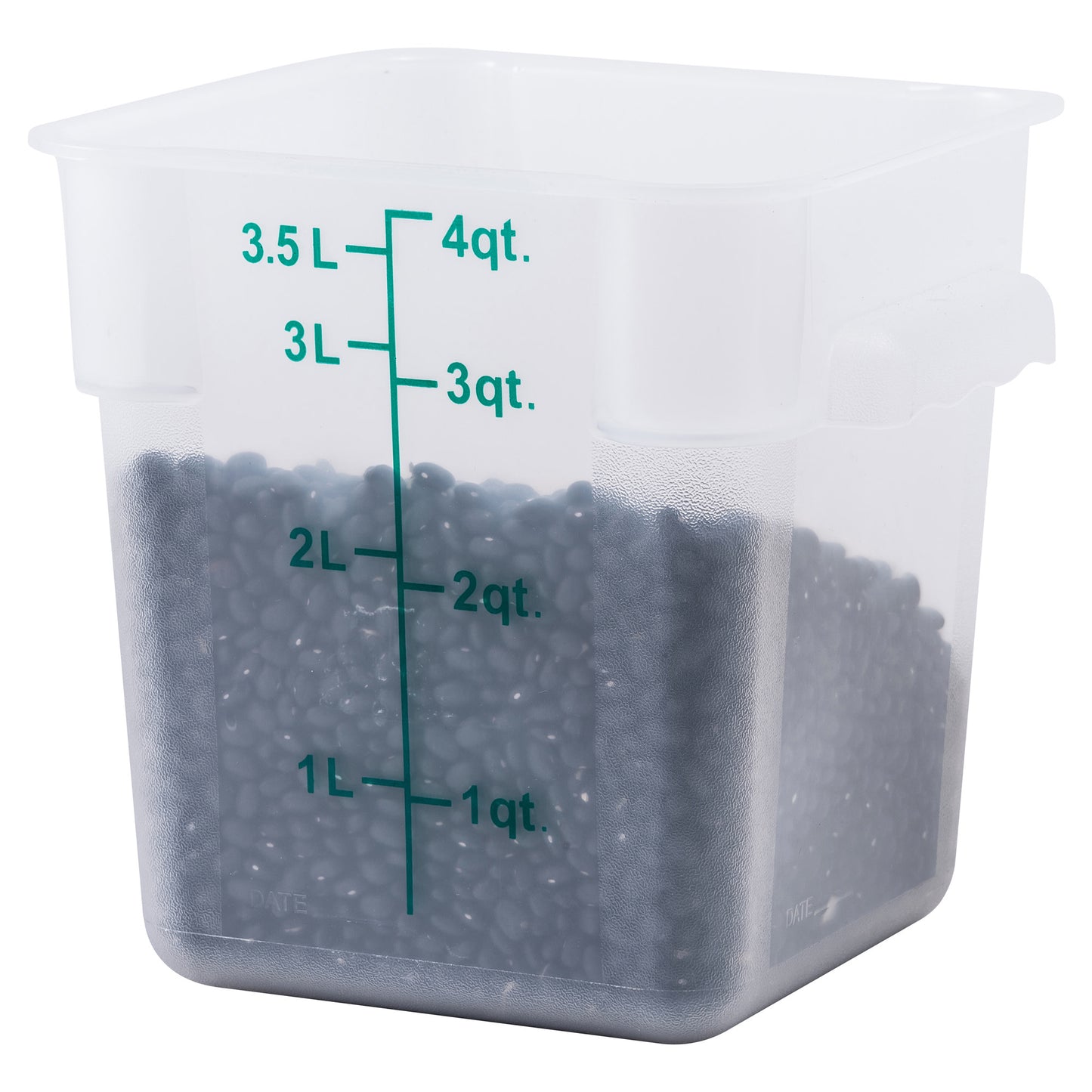 PTSC-4 - Square Storage Container, Translucent, Polypropylene - 4 Quart