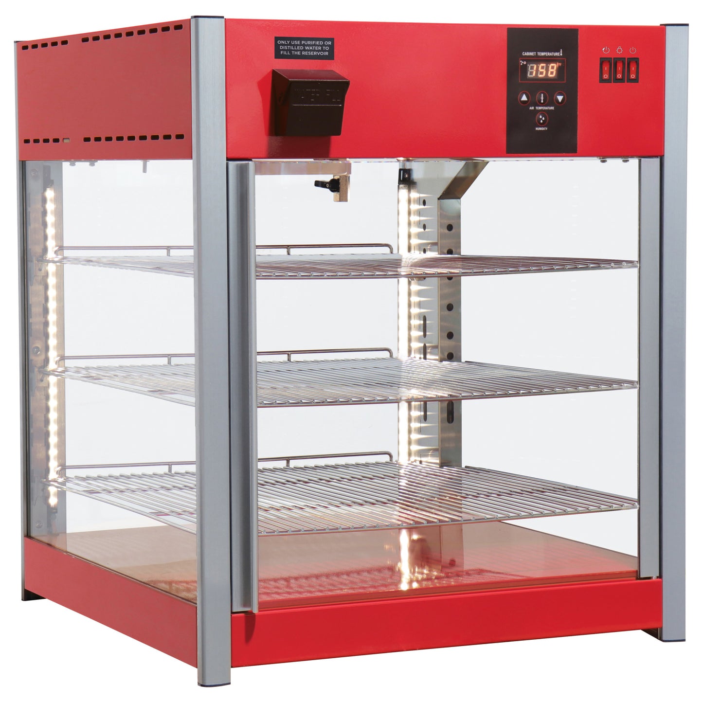 EDM-1PT - Electric Display Merchandiser, Red, Pass Through Warmer, 120V, 1500W