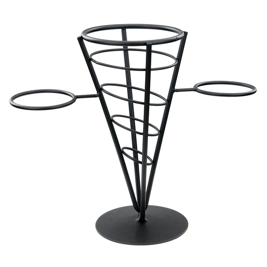 WBKH-5 - Single Cone French Fry Holder, Black Wire