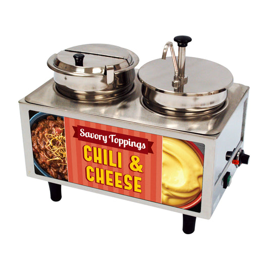 51073A - BenchmarkUSA "Chili & Cheese" Warmer - 1 Pump, 1 Ladle, 1 Lid