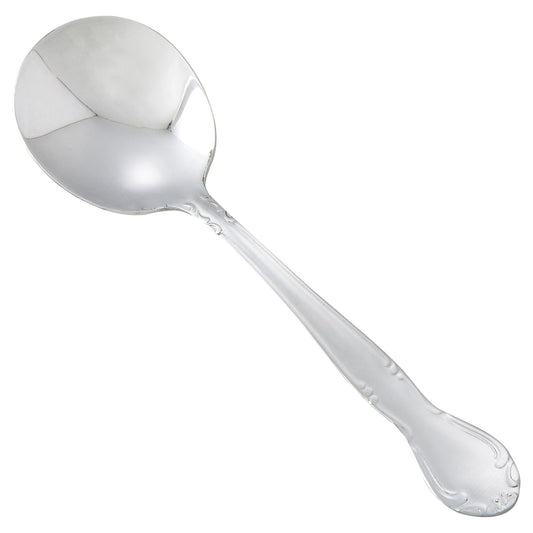 0024-04 - Elegance Mirror Bouillon Spoon, 18/0 Heavyweight