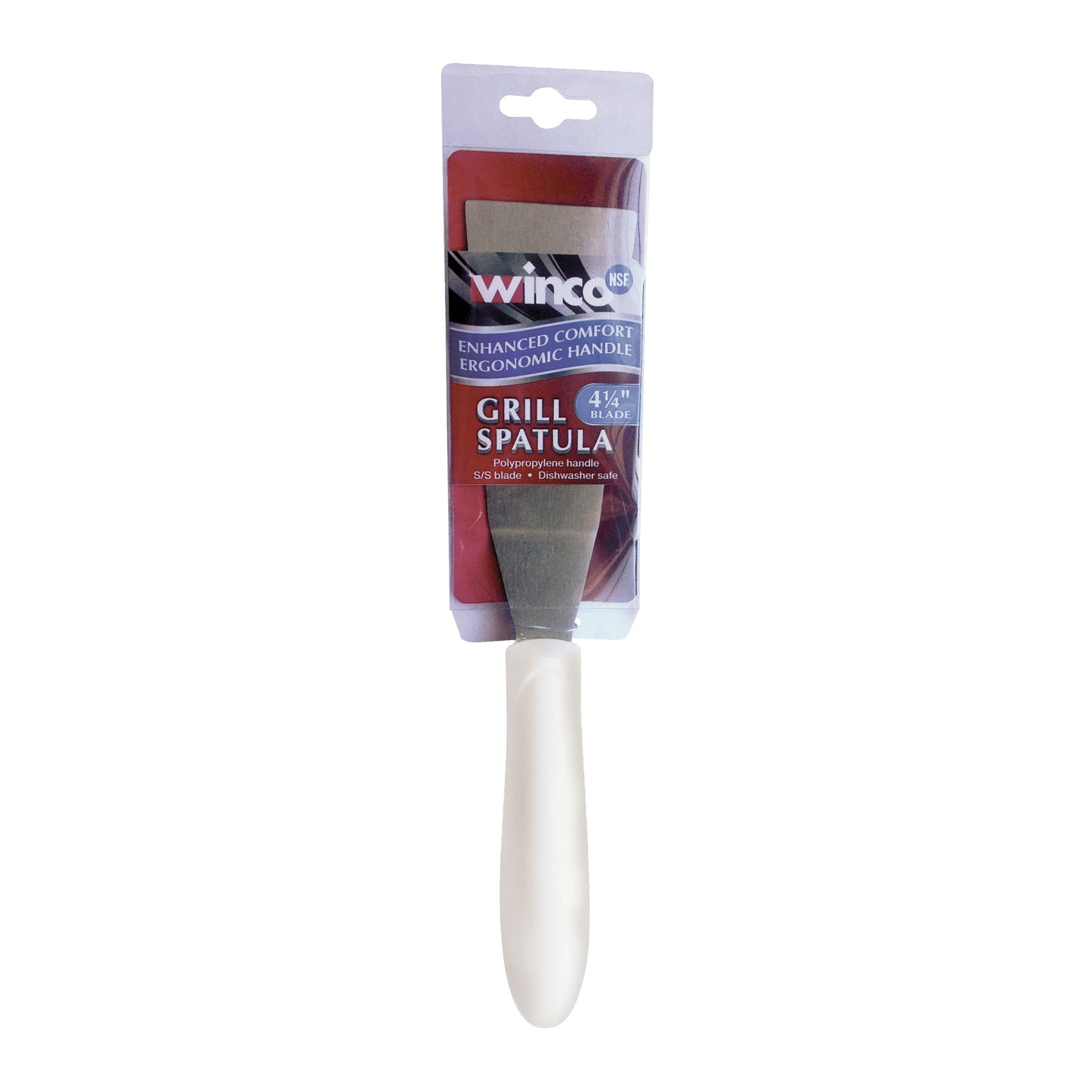 TWP-50 - Grill Spatula with Offset, White Polypropylene Handle, 4-1/4" x 2-3/16" Blade