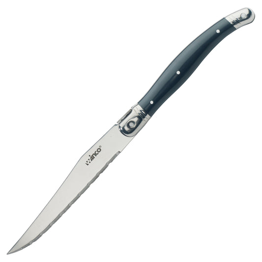 K-73PC - Euro Slim Steak Knives, 4-3/4" Blade with Pointed Tip