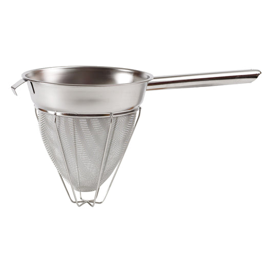 CCB-8R - Hollow Handle Stainless Steel Bouillon Strainer with Extra Fine Mesh, Reinforced - 8"