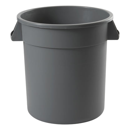 PTC-10G - Heavy-Duty Round Trash Can - Gray, 10 Gallon