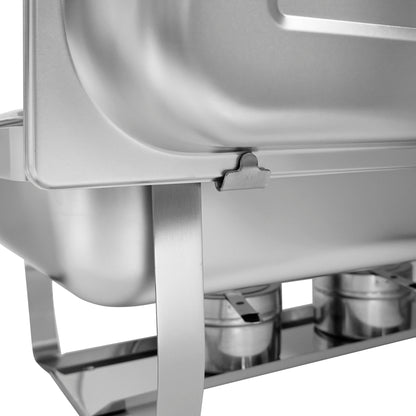 C-4080 - 8 Quart Full-Size Folding Stand Chafer, Stainless Steel
