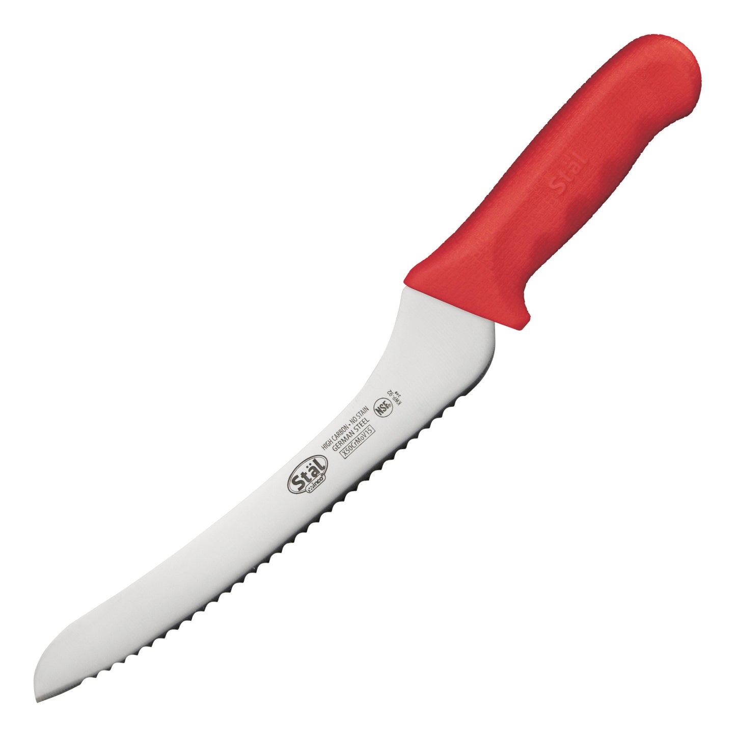 KWP-92R - Stäl 9" Offset Utility/Bread Knife - Red