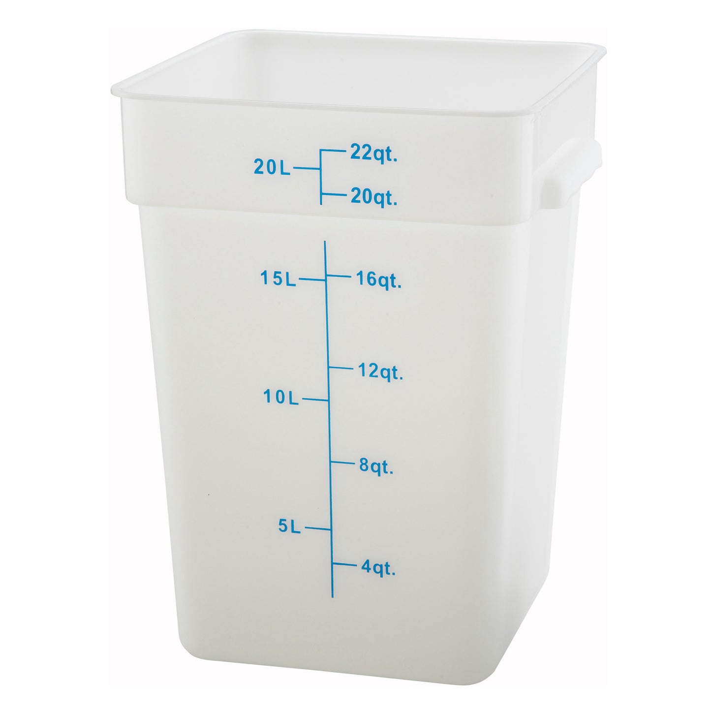 PTSC-22 - Square Storage Container, Translucent, Polypropylene - 22 Quart