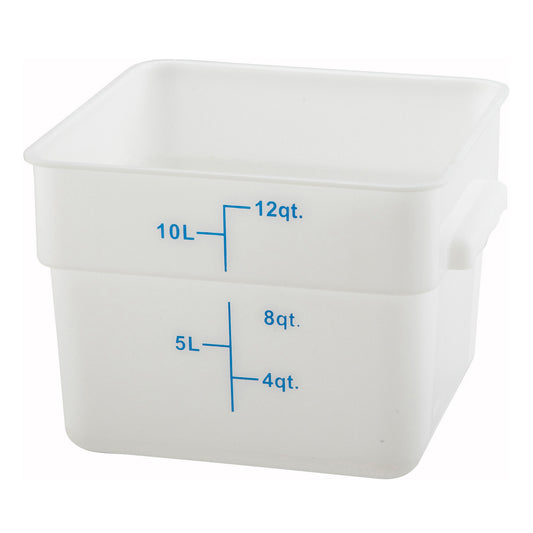 PTSC-12 - Square Storage Container, Translucent, Polypropylene - 12 Quart