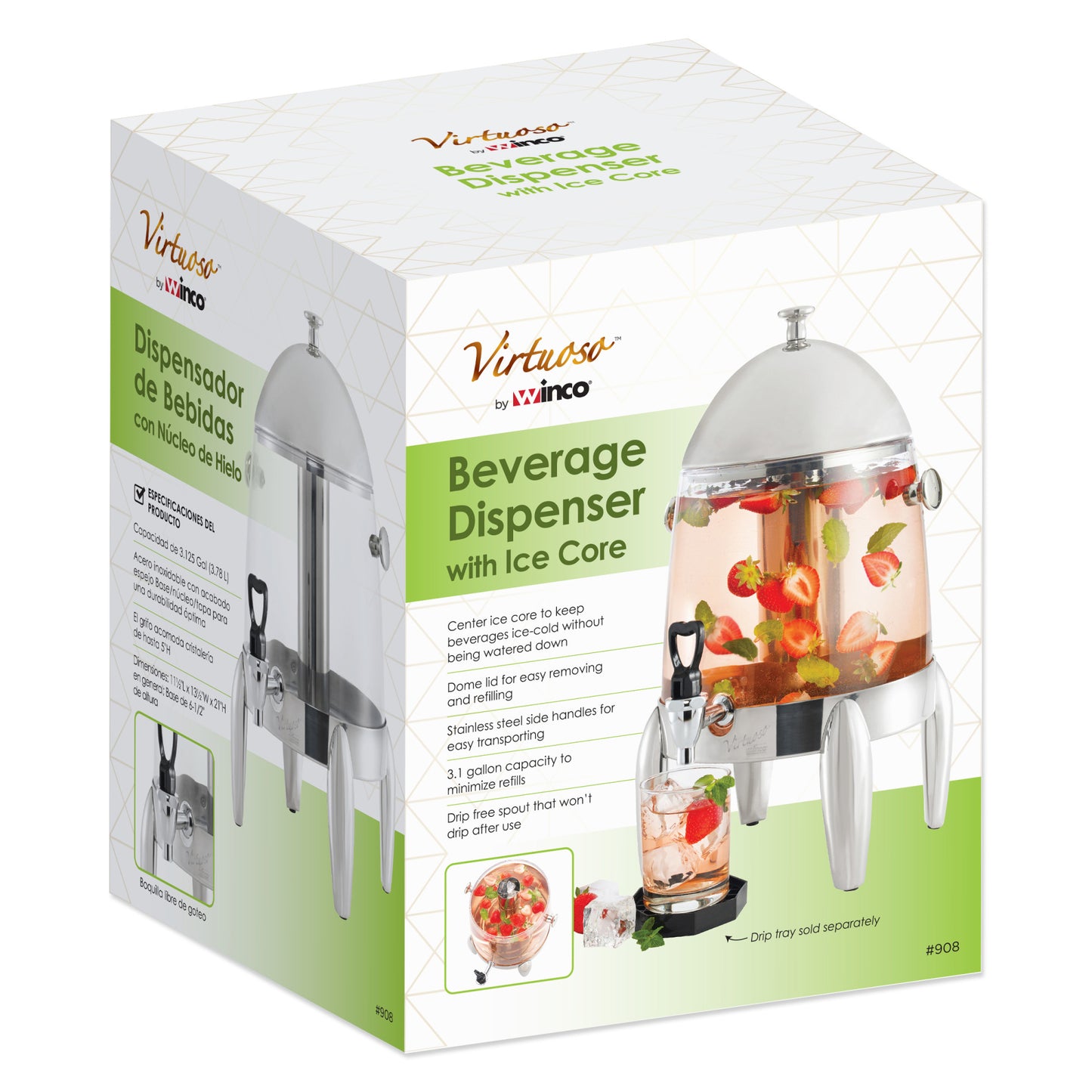 908 - Virtuoso Collection Juice Dispenser with Ice Core