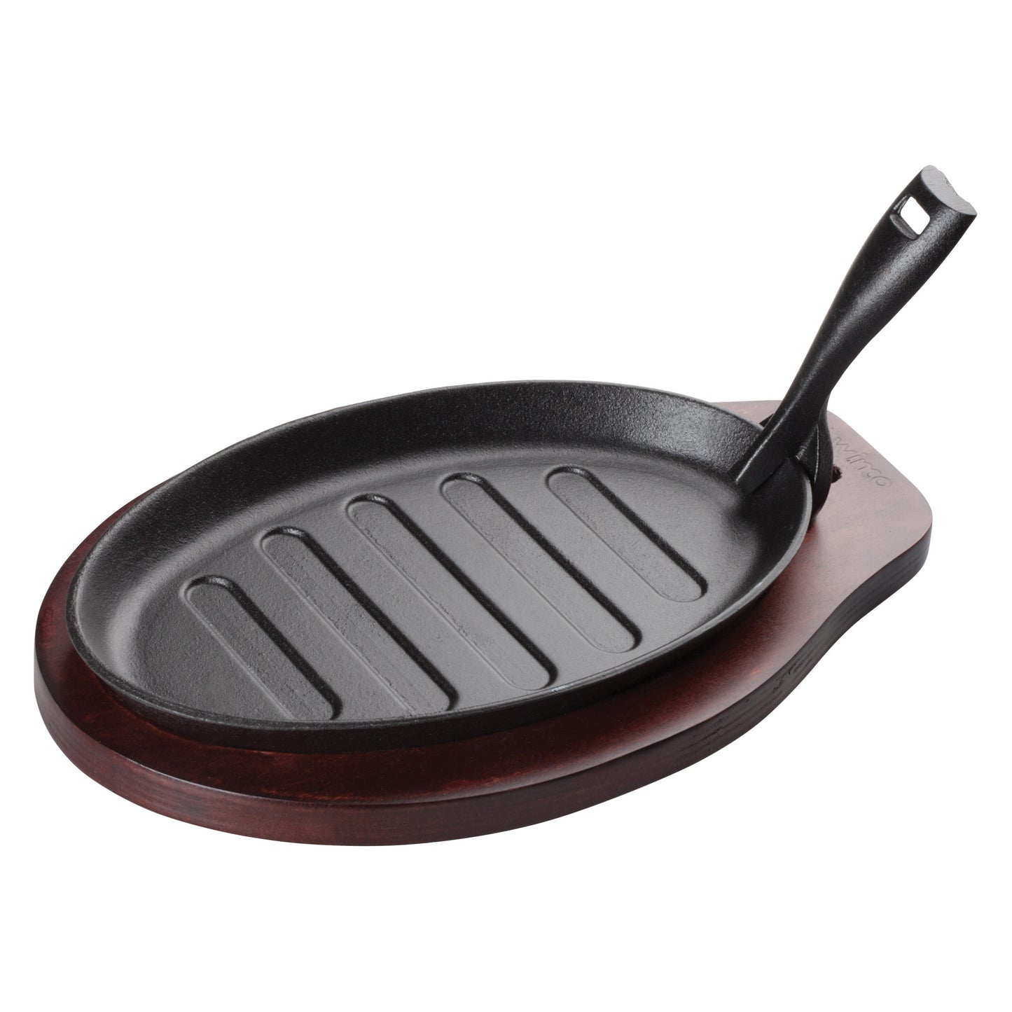 ISP-3 - Cast Iron Steak Platter with Gripper Handle 3-Piece Set