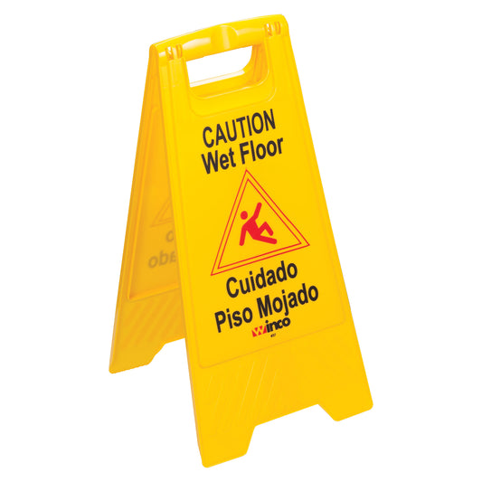 WCS-25 - Wet Floor Caution Sign, Fold-out, Yellow