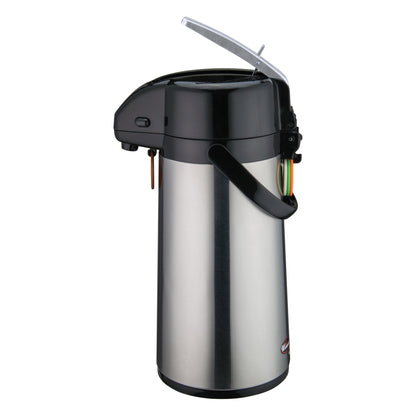 AP-819 - Glass Lined Airpot with Lever Top, Stainless Steel Body - 1.9 Liter