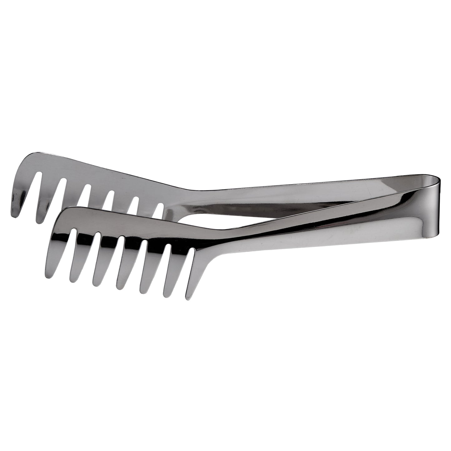 ST-8 - Spaghetti Tongs, Mirror Finish Stainless Steel, 8"