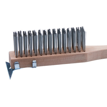 BR-500 - 20" Scratch Brush with Wire Bristles and Scraper