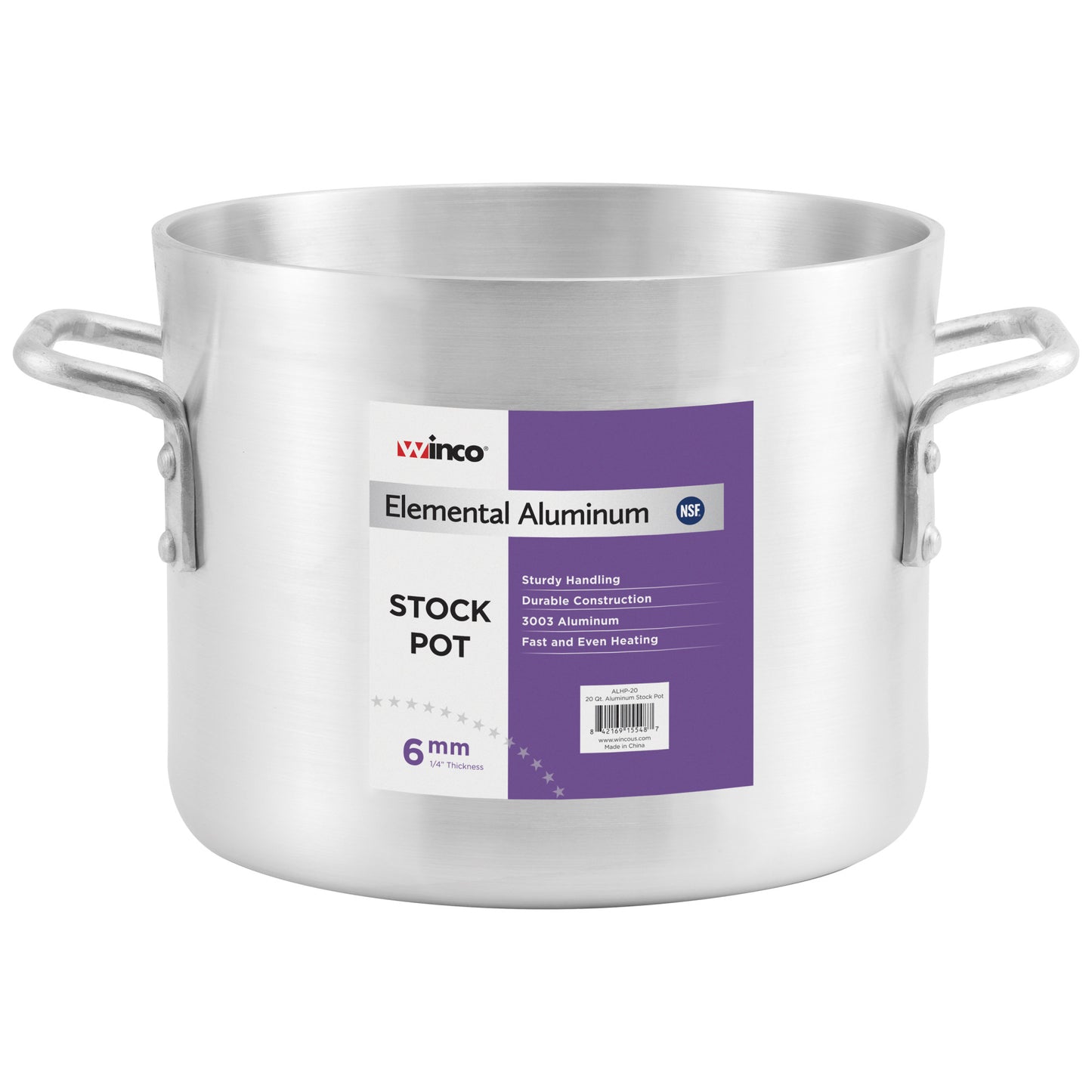 ALHP-60 - Elemental Aluminum Stock Pot, 6mm - 60 Quart