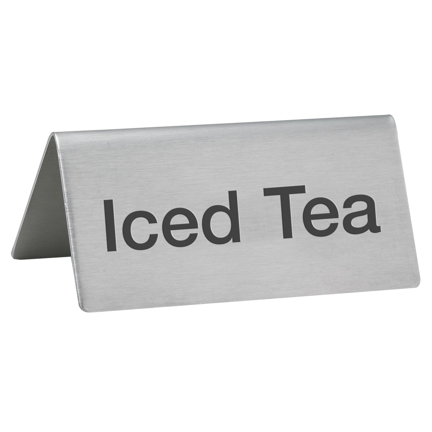 SGN-105 - Tent Sign, Stainless Steel - Iced Tea