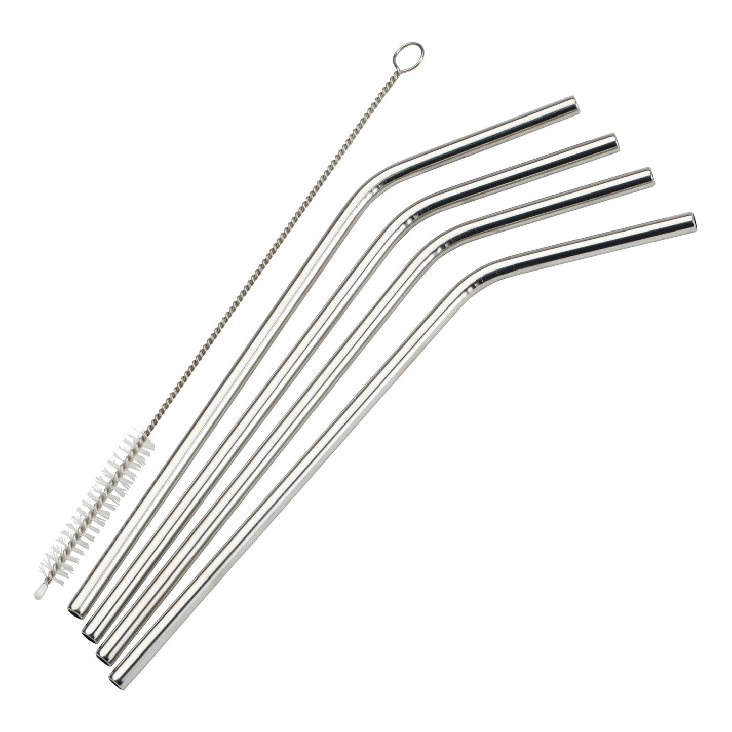 SSTW-8C - Drinking Straws, 18/8 Stainless Steel - Curved