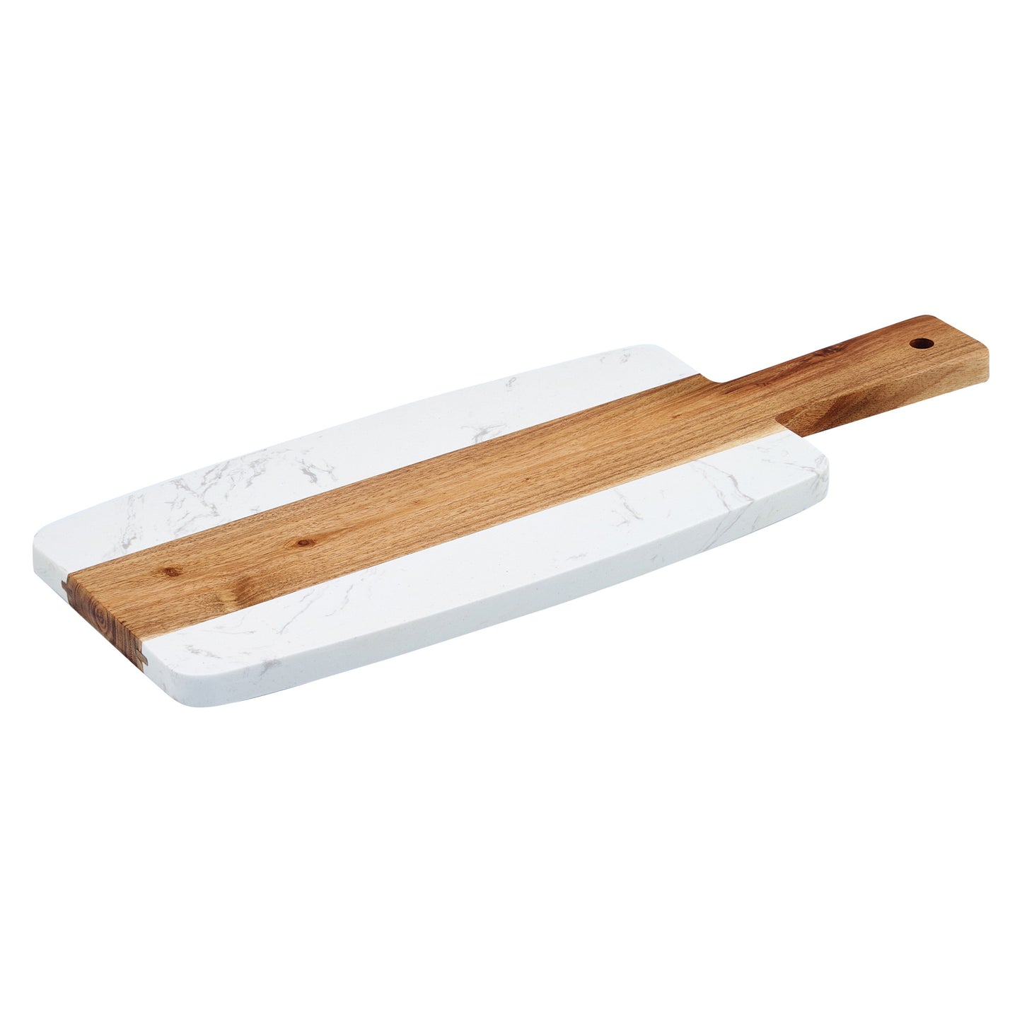 SBMW-156 - Marble and Wood Serving Board - 15-7/8"