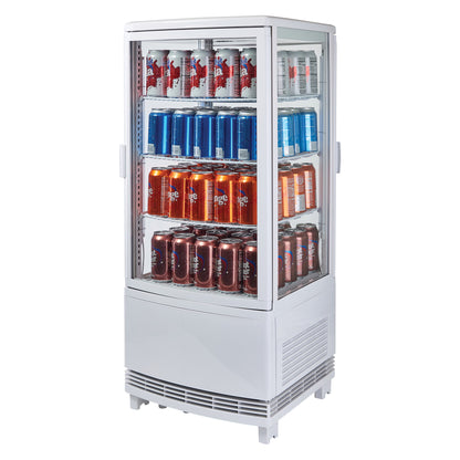 CRD-1 - Wht Countertop Refrigerated Beverage Display,110-120V,230W,2.7A,dual Curved Drs