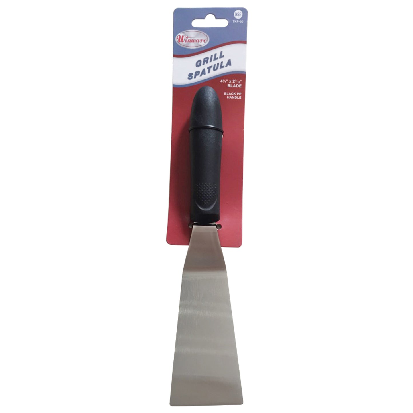 TKP-50 - Grill Spatula with Offset, Black Polypropylene Handle, 4-1/4" x 2-3/16" Blade