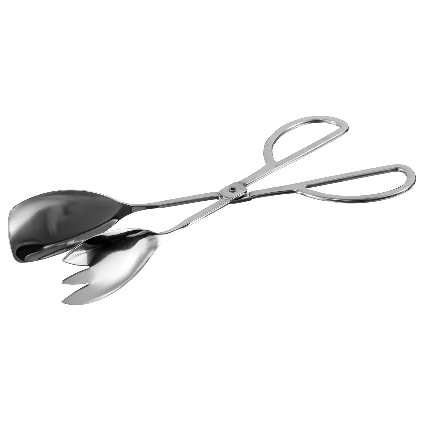 ST-105SF - 10-1/2" Stainless Steel Spatula and Fork Salad Tongs, Mirror Finish