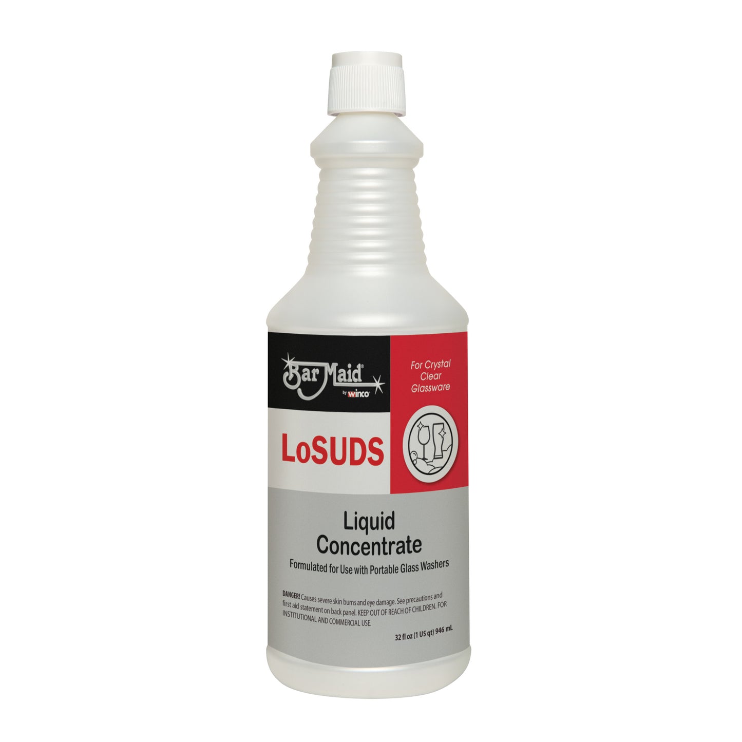 DET-1200 - Bar Maid LoSuds Liquid Concentrate - 1 Qt Bottle