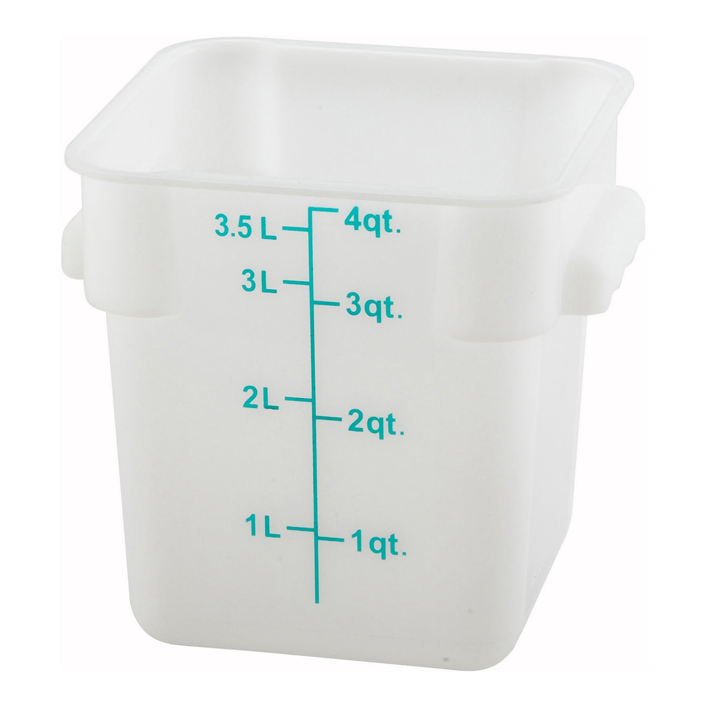 PTSC-4 - Square Storage Container, Translucent, Polypropylene - 4 Quart