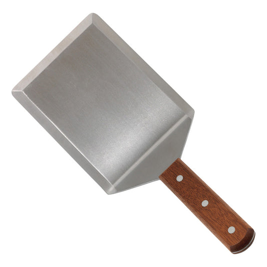TN56 - Extra Heavy Turner with Cutting Edge, Wooden Handle, 5" x 6" Blade