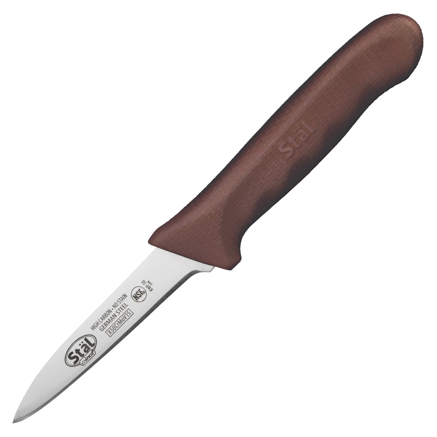 KWP-30N - Stäl 3-1/4" Paring Knife, 2 per Pack - Brown