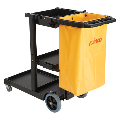 PJC-4538 - Janitorial Cart with 3 Shelves and Removable Bag