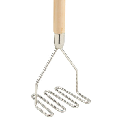 PTM-18S - Potato Masher with Wooden Handle - 4-1/2"