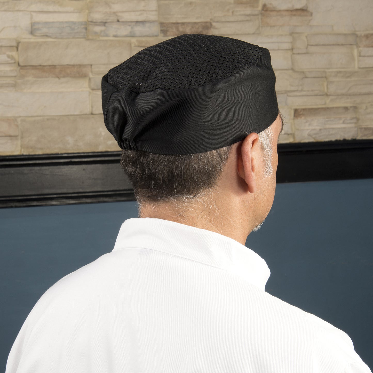 CHPB-3BR - Ventilated Pillbox Hats - Black, Regular