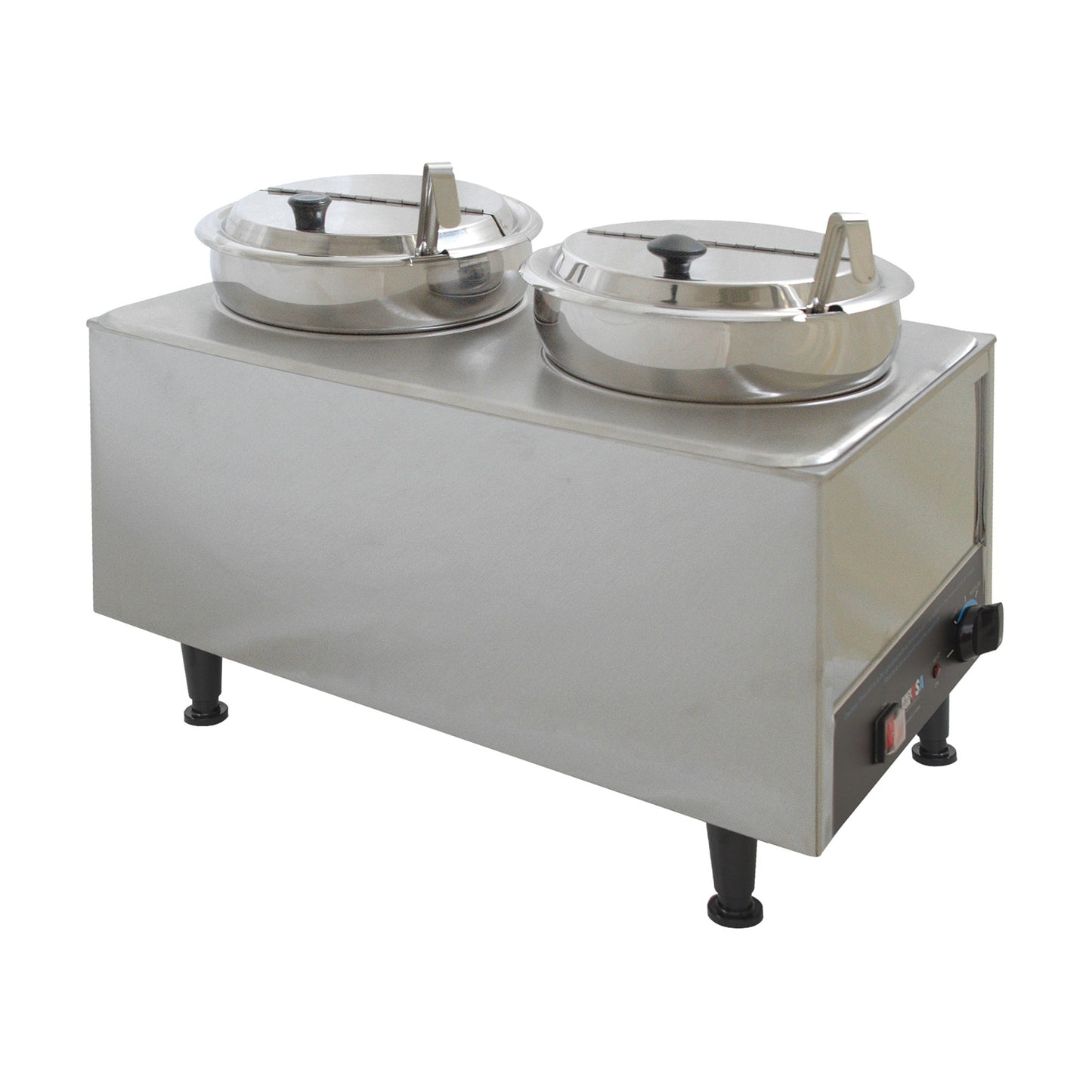 51072P - BenchmarkUSA Dual-Well Food Warmer - 2 Ladles, 2 Lids