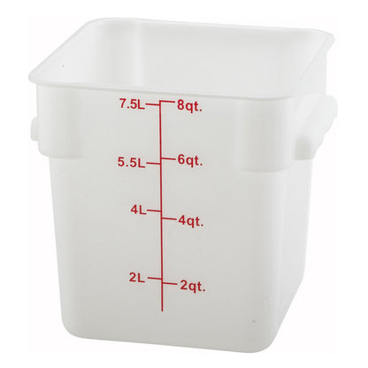 PTSC-8 - Square Storage Container, Translucent, Polypropylene - 8 Quart