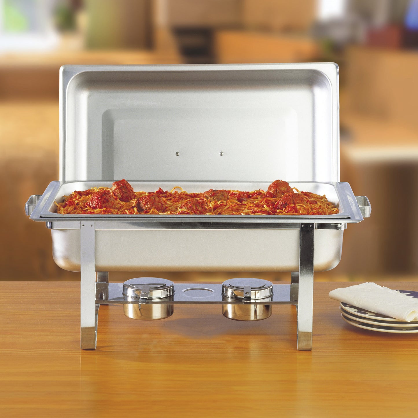 C-3080B - Newburg 8 Quart Full-Size Chafer, Stainless Steel