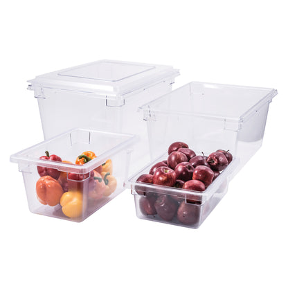 PFSH-6 - Food Storage Box, Clear Polycarbonate - Half, 6"