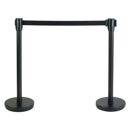 CGS-38K - Stanchion Post with Retractable Belt - Black