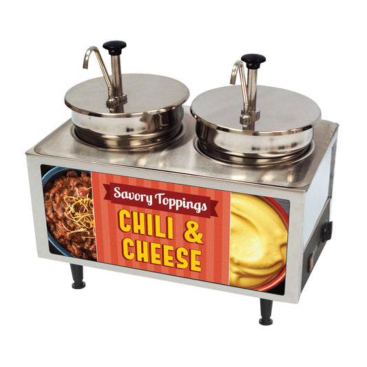 51074A - BenchmarkUSA "Chili & Cheese" Food Warmer - 2 Pumps