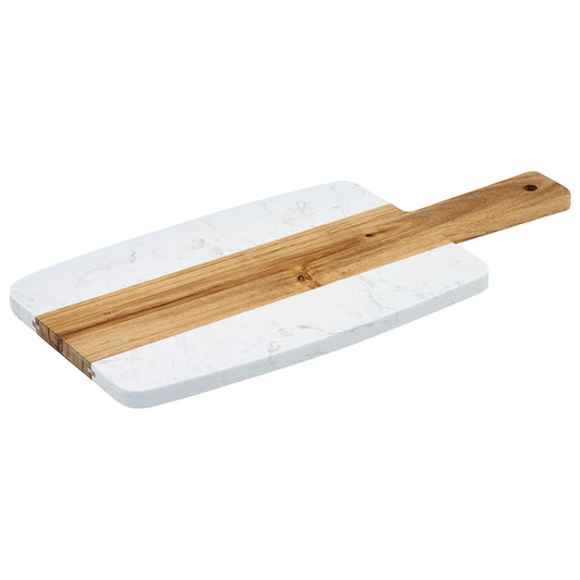 SBMW-157 - Marble and Wood Serving Board - 15-1/4"