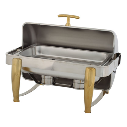 101A - Virtuoso Collection 8 Quart Full-size Roll-Top Chafer, Extra Heavyweight