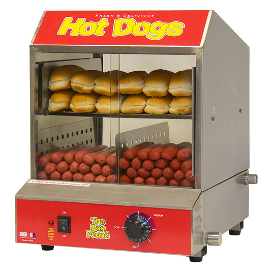 60048 - BenchmarkUSA "Dog Pound" Hot Dog Steamer Merchandiser