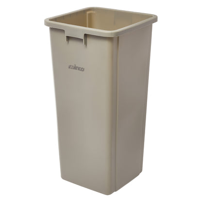 PTCS-23BE - Tall Square Trash Can - 23 Gallon, Beige