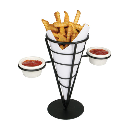 WBKH-5 - Single Cone French Fry Holder, Black Wire